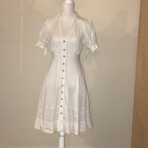 Anthropologie Maeve White Shirtdress size 6
